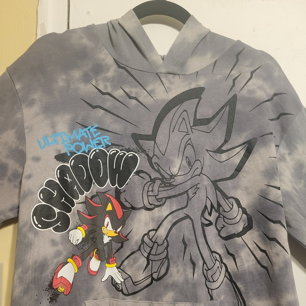 Sonic The Hedgehog Gray Hoodie Sweatshirt Men Size XL